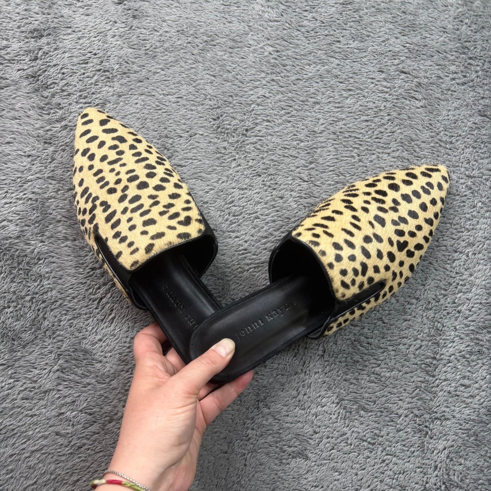 Jenni Kayne Leopard Print Pony Hair Mules
